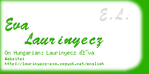 eva laurinyecz business card